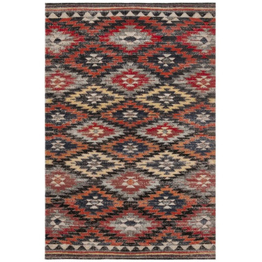 Montage Rust and Multi 3' x 5' Outdoor Area Rug