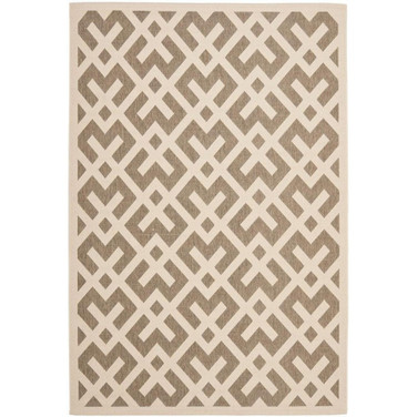 Courtyard Brown and Bone 8' x 11' Outdoor Area Rug