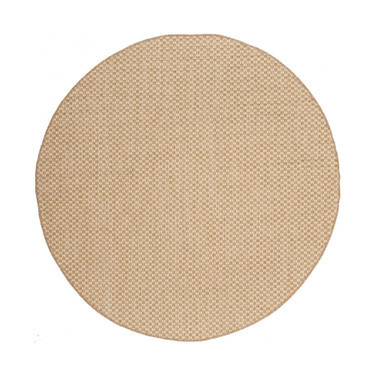 Courtyard Natural and Cream 5'3" x 5'3" Sisal Weave Round Outdoor Area Rug