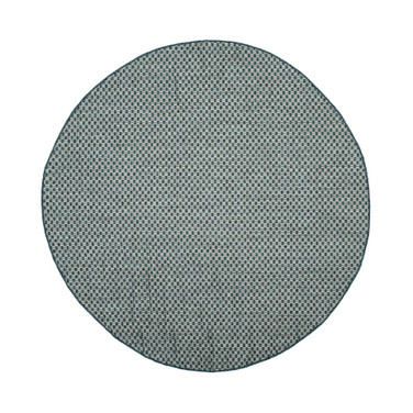 Courtyard Turquoise and Light Gray 6'7" x 6'7" Sisal Weave Round Outdoor Area Rug