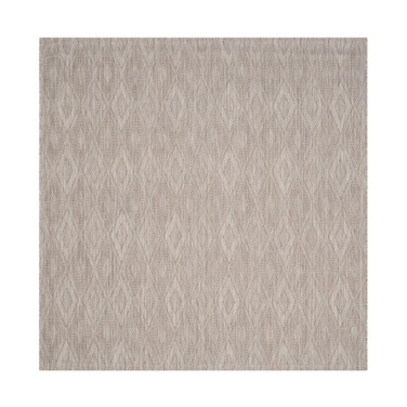 Courtyard Beige 6'7" x 6'7" Sisal Weave Square Outdoor Area Rug