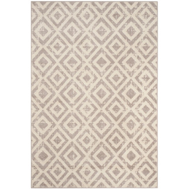 Amsterdam Ivory and Mauve 4' x 6' Outdoor Area Rug