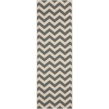 Courtyard Grey and Beige 2'3" x 8' Runner Outdoor Area Rug