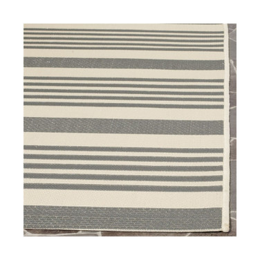 Courtyard Gray and Bone 4' x 5'7" Outdoor Area Rug