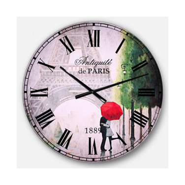French Country Oversized Metal Wall Clock