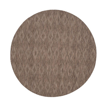 Courtyard Brown 6'7" x 6'7" Sisal Weave Round Outdoor Area Rug