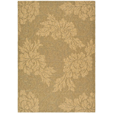 Courtyard Gold and Natural 6'7" x 9'6" Outdoor Area Rug