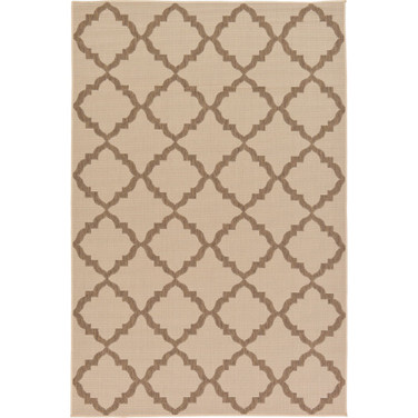 Outdoor Pashio Pas5 Beige 5' 3" x 8' Area Rug