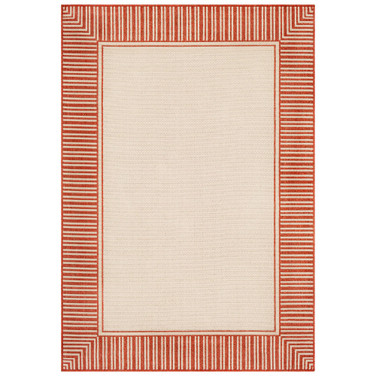 Alfresco ALF-9683 Burnt Orange 6' x 9' Area Rug, Indoor/Outdoor