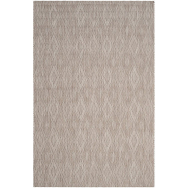 Courtyard Beige 6'7" x 9'6" Sisal Weave Outdoor Area Rug