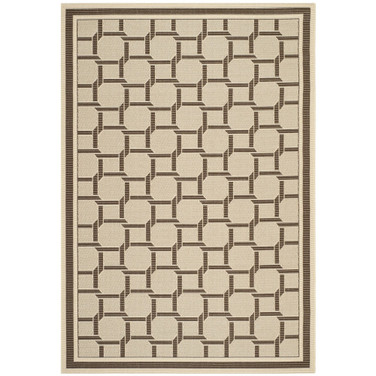 Resort Weave MSR4258 Cream 6'7" x 9'6" Outdoor Area Rug