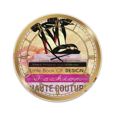 Fashionista Reads 2 Large Fashion Wall Clock - 36 x 36