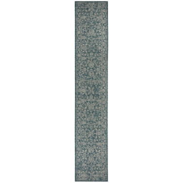 Courtyard Turquoise 2' x 8' Sisal Weave Runner Outdoor Area Rug