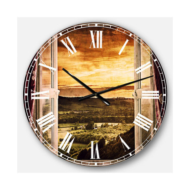Contemporary Oversized Round Metal Wall Clock