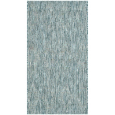 Courtyard Aqua 2' x 3'7" Outdoor Area Rug