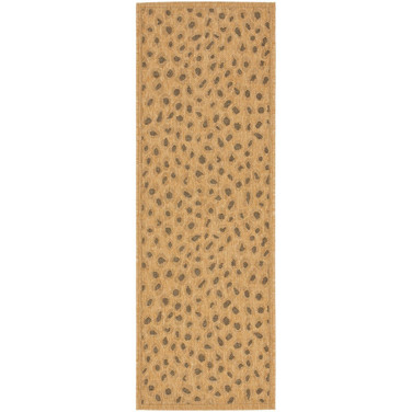 Courtyard Natural and Gold 2'3" x 6'7" Runner Outdoor Area Rug