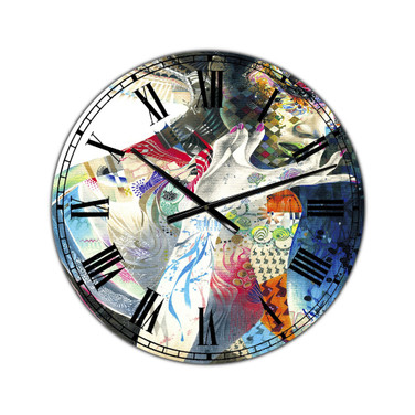 Urban Beauty Wondering Large Modern Wall Clock - 36" x 28" x 1"
