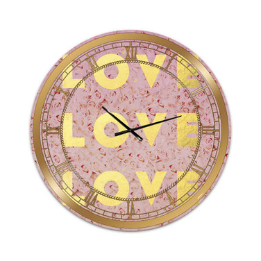 Love, Love, Love Oversized Glam Wall Clock - 36 x 36