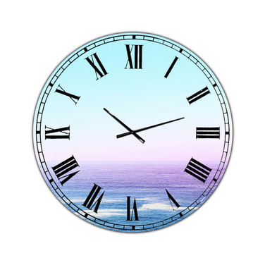Ocean View Oversized Nautical & Coastal Wall Clock - 36 x 36