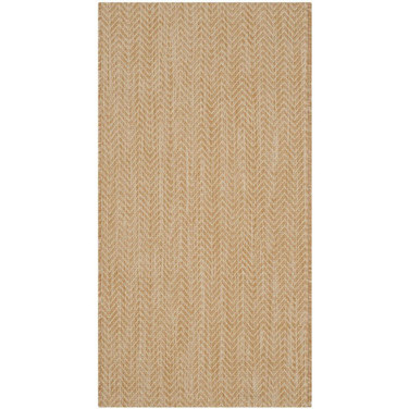 Courtyard Natural and Cream 2' x 3'7" Sisal Weave Outdoor Area Rug
