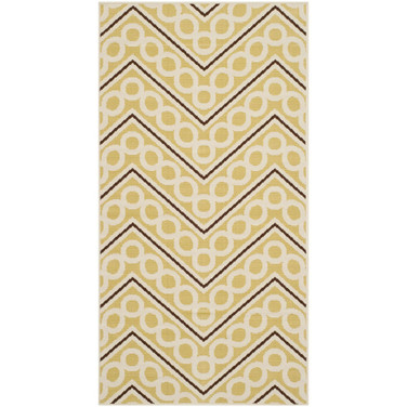 Hampton Green and Ivory 2'7" x 5' Outdoor Area Rug
