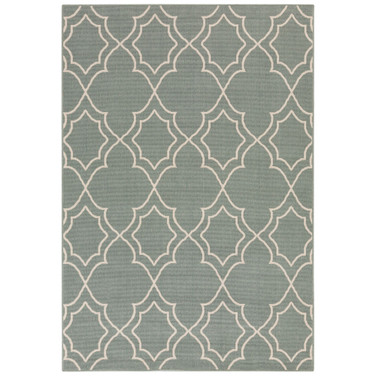 Alfresco ALF-9589 Sage 7'6" x 10'9" Area Rug, Indoor/Outdoor