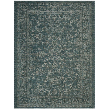 Courtyard Turquoise 8' x 11' Sisal Weave Outdoor Area Rug