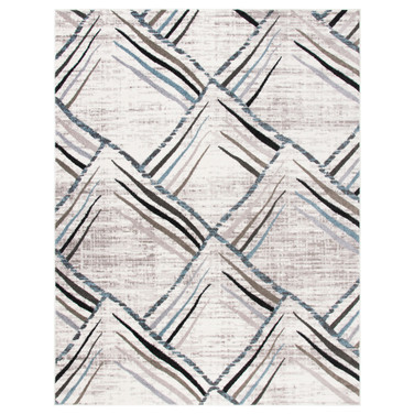 Amsterdam Cream and Charcoal 8' x 10' Outdoor Area Rug
