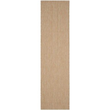 Courtyard Natural and Cream 2'3" x 12' Runner Outdoor Area Rug