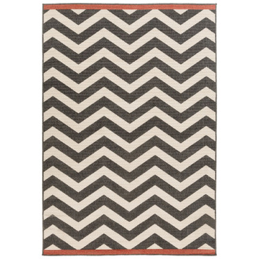 Alfresco ALF-9646 Black 6' x 9' Area Rug, Indoor/Outdoor