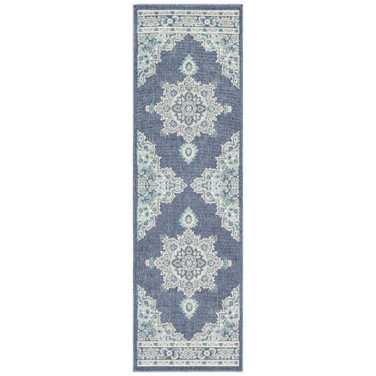 Alfresco ALF-9670 Charcoal 2'3" x 11'9" Runner Area Rug, Indoor/Outdoor