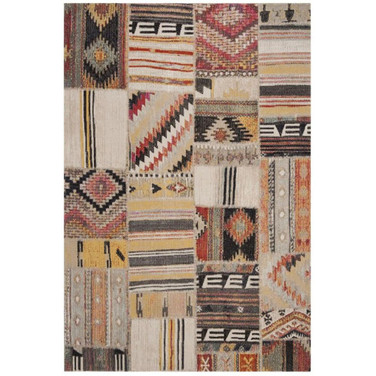 Montage Taupe and Multi 2'3" x 8' Runner Outdoor Area Rug