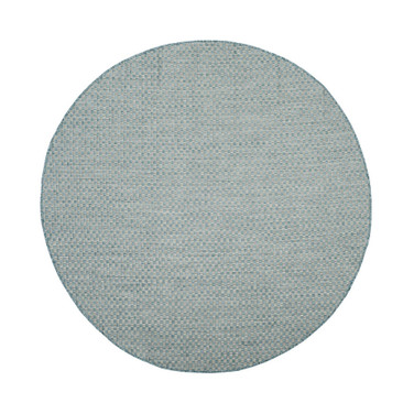 Courtyard Light Blue and Light Gray 6'7" x 6'7" Sisal Weave Round Outdoor Area Rug