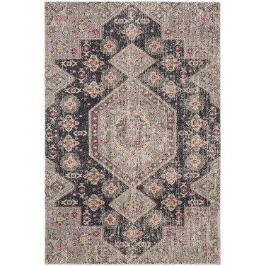 Montage Black and Multi 3' x 5' Outdoor Area Rug