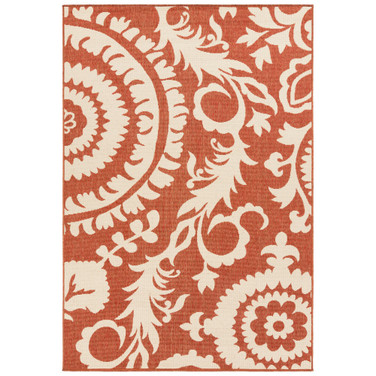 Alfresco ALF-9612 Black 8'9" Square Area Rug, Indoor/Outdoor