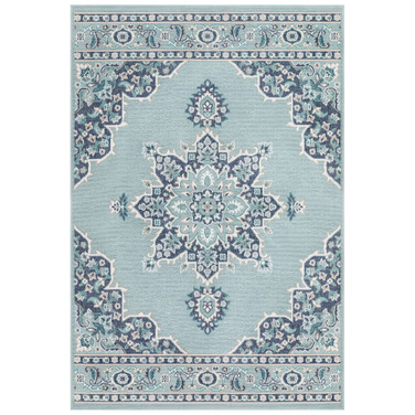 Alfresco ALF-9687 Charcoal 2'3" x 4'6" Area Rug, Indoor/Outdoor