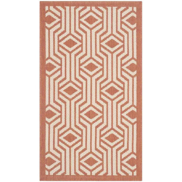 Courtyard Natural and Olive 4' x 5'7" Sisal Weave Outdoor Area Rug