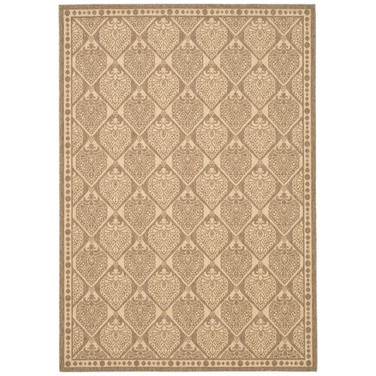 Courtyard Coffee and Sand 5'3" x 7'7" Sisal Weave Outdoor Area Rug