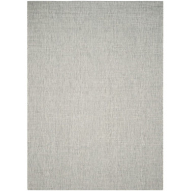 Courtyard Gray and Turquoise 8' x 11' Sisal Weave Outdoor Area Rug