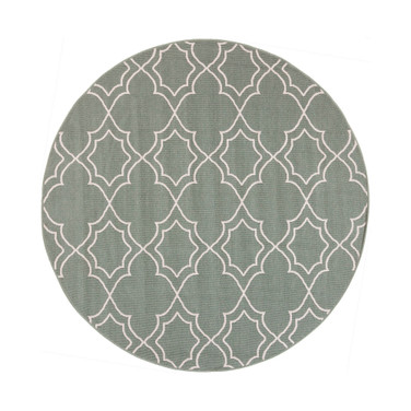 Alfresco ALF-9589 Sage 8'9" Round Area Rug, Indoor/Outdoor
