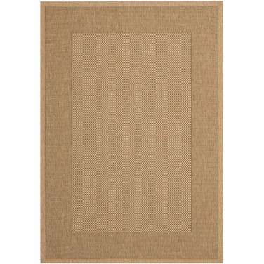 Courtyard Natural and Gold 6'7" x 6'7" Square Outdoor Area Rug