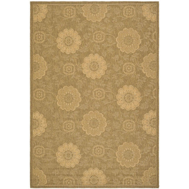 Courtyard Gold and Natural 4' x 5'7" Outdoor Area Rug