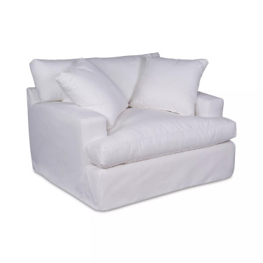 Brenalee 53" Performance Fabric Slipcover Chair and 1/2
