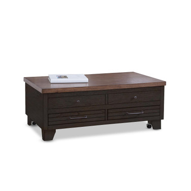 Bear Creek 46" Lift-Top Cocktail Table with Casters