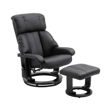 Massage Recliner Chair, Footrest, 360 Swivel Lounger w/ Remote, Ottoman