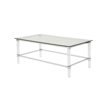 Bayla Modern Tempered Glass Coffee Table