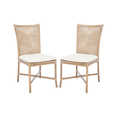 Chiara Rattan Accent Chair with Cushion, Set of 2