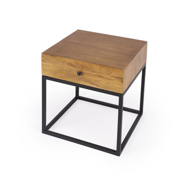 Brixton Iron and Wood End Table