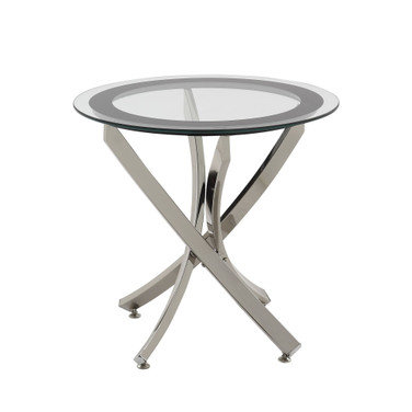 Yorkville Modern Glass Top End Table