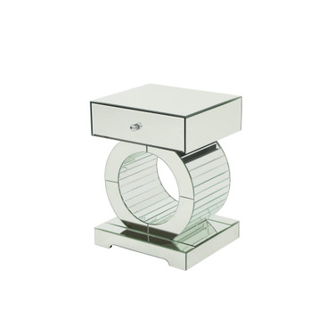 Addison Glam Mirrored Accent Table